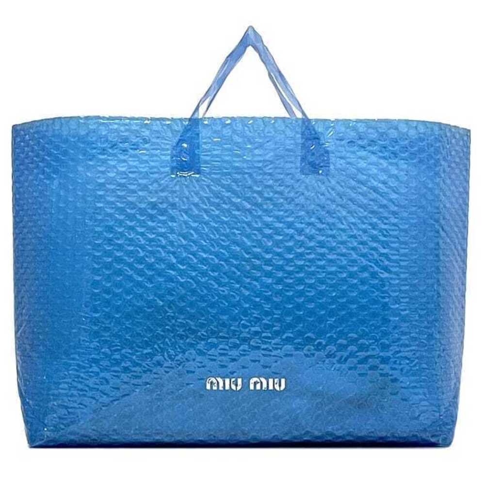 Miu Miu bubble wrap tote bag blue vinyl